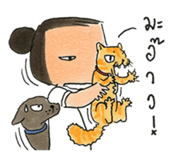 a dog person sticker #14394272