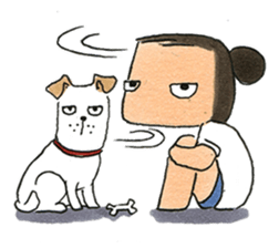 a dog person sticker #14394290