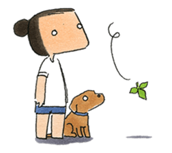 a dog person sticker #14394292