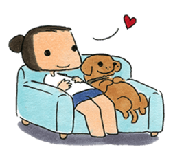 a dog person sticker #14394293