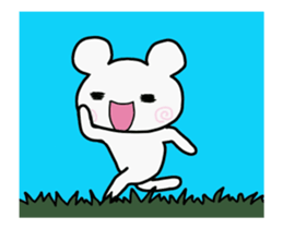 It moves, I answer by a white bear. sticker #14397551