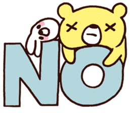 Bear and Rice cake rabbit 1 sticker #14398128