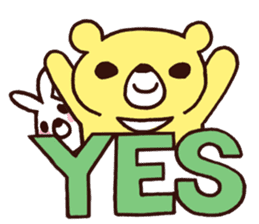 Bear and Rice cake rabbit 1 sticker #14398129