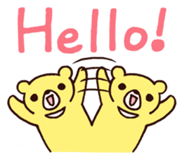 Bear and Rice cake rabbit 1 sticker #14398130