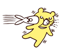 Bear and Rice cake rabbit 1 sticker #14398134