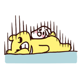 Bear and Rice cake rabbit 1 sticker #14398159