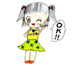 Ice cream with girls sticker #14398358