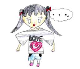 Ice cream with girls sticker #14398374