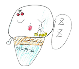 Ice cream with girls sticker #14398397