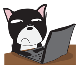 Frence Bulldog (Black Dogs) sticker #14398473