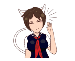 Cat girl mania sticker #14398766