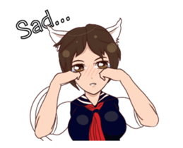 Cat girl mania sticker #14398768