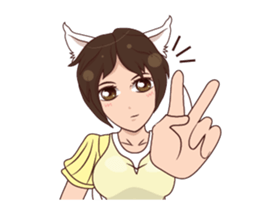 Cat girl mania sticker #14398777