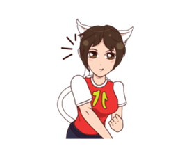 Cat girl mania sticker #14398784