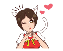 Cat girl mania sticker #14398786