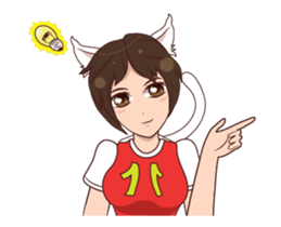 Cat girl mania sticker #14398788