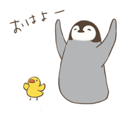 polar bear with penguin 2 sticker #14399658