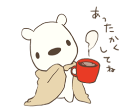 polar bear with penguin 2 sticker #14399663