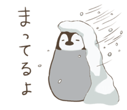 polar bear with penguin 2 sticker #14399666