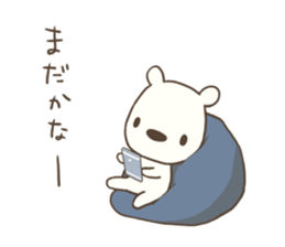 polar bear with penguin 2 sticker #14399678