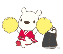 polar bear with penguin 2 sticker #14399680