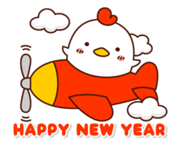 HAPPY CHINESE NEW YEAR with CUTE CHICKEN sticker #14400069
