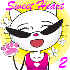 Sweetheart Cat 2- animated sticker