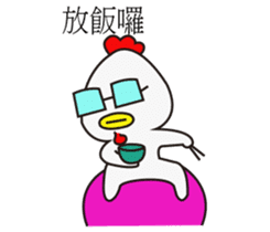 White chicken sticker #14402325