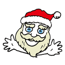 Surfing Santa in christmas sticker #14402570