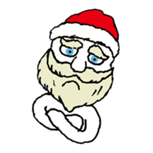 Surfing Santa in christmas sticker #14402574