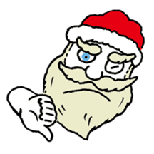 Surfing Santa in christmas sticker #14402586