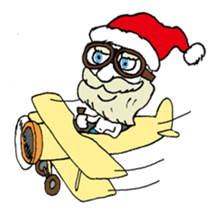 Surfing Santa in christmas sticker #14402612