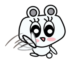 A cute white bear and brown bear sticker #14402862