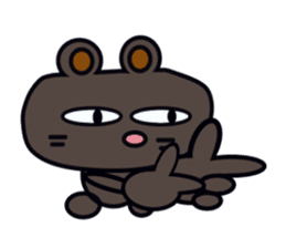 A cute white bear and brown bear sticker #14402863