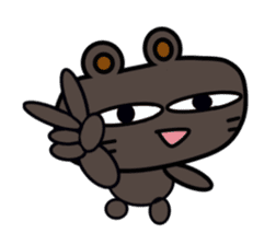 A cute white bear and brown bear sticker #14402865