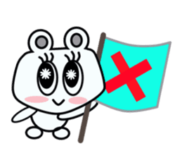 A cute white bear and brown bear sticker #14402866