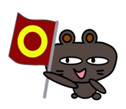 A cute white bear and brown bear sticker #14402867