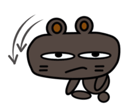 A cute white bear and brown bear sticker #14402869