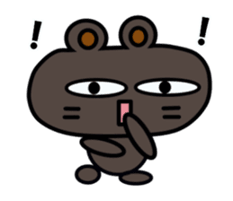 A cute white bear and brown bear sticker #14402871