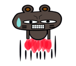 A cute white bear and brown bear sticker #14402873