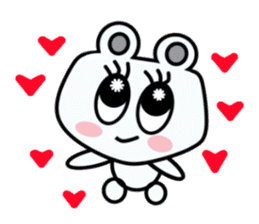 A cute white bear and brown bear sticker #14402874