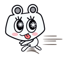 A cute white bear and brown bear sticker #14402876