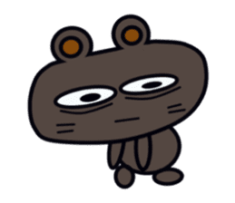 A cute white bear and brown bear sticker #14402877