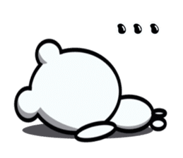 A cute white bear and brown bear sticker #14402878