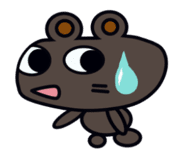 A cute white bear and brown bear sticker #14402879