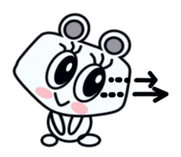 A cute white bear and brown bear sticker #14402880