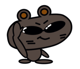 A cute white bear and brown bear sticker #14402881