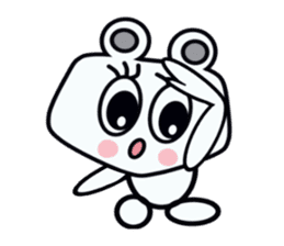 A cute white bear and brown bear sticker #14402882