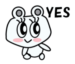 A cute white bear and brown bear sticker #14402884