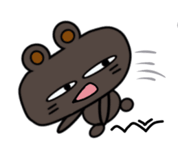 A cute white bear and brown bear sticker #14402887